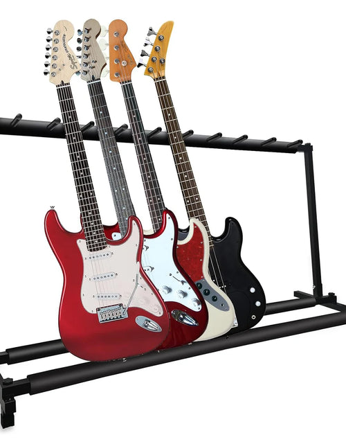 Load image into Gallery viewer, 5Core Multi Guitar Rack Stand Floor 9 Slot Adjustable Flying V Guitars Holder
