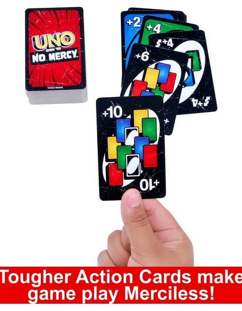 Load image into Gallery viewer, UNO Show Em No Mercy Card Game for Kids, Adults &amp; Family Night, Parties and Travel
