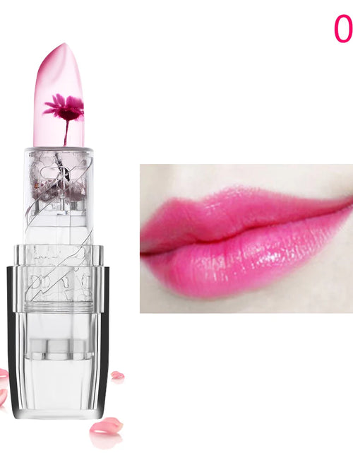 Load image into Gallery viewer, Hot Sale Flower Moisturizing Long Lasting Lipstick Color Jelly Transparent Temperature Change Matte Lipstick Lip Balm Makeup
