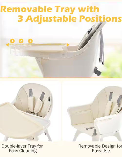 Load image into Gallery viewer, 6-In-1 Baby High Chair Infant Activity Center with Height Adjustment
