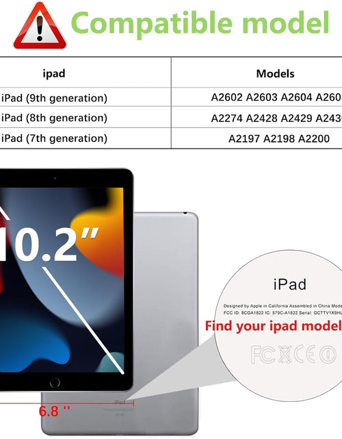 Load image into Gallery viewer, 2 Pack Screen Protector for Ipad 9Th 8Th 7Th Generation 10.2 Inch, Tempered Glass Film for Ipad 9 8 7 (2021/2020/2019), Case Friendly &amp; Apple Pencil Compatible
