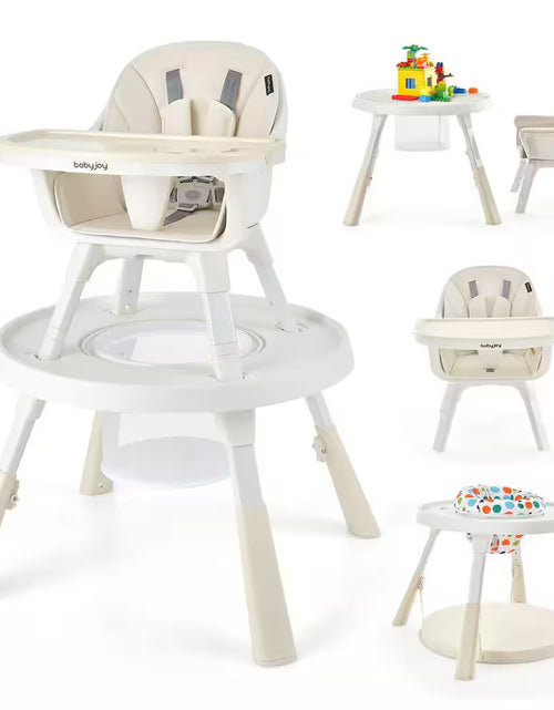 Load image into Gallery viewer, 6-In-1 Baby High Chair Infant Activity Center with Height Adjustment
