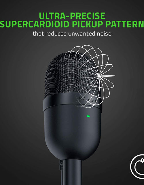 Load image into Gallery viewer, Seiren Mini USB Condenser Microphone: for Streaming and Gaming on PC - Professional Recording Quality - Precise Supercardioid Pickup Pattern - Tilting Stand - Shock Resistant - Classic Black
