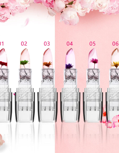 Load image into Gallery viewer, Hot Sale Flower Moisturizing Long Lasting Lipstick Color Jelly Transparent Temperature Change Matte Lipstick Lip Balm Makeup
