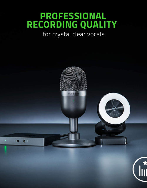 Load image into Gallery viewer, Seiren Mini USB Condenser Microphone: for Streaming and Gaming on PC - Professional Recording Quality - Precise Supercardioid Pickup Pattern - Tilting Stand - Shock Resistant - Classic Black
