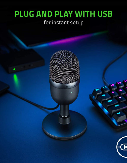 Load image into Gallery viewer, Seiren Mini USB Condenser Microphone: for Streaming and Gaming on PC - Professional Recording Quality - Precise Supercardioid Pickup Pattern - Tilting Stand - Shock Resistant - Classic Black
