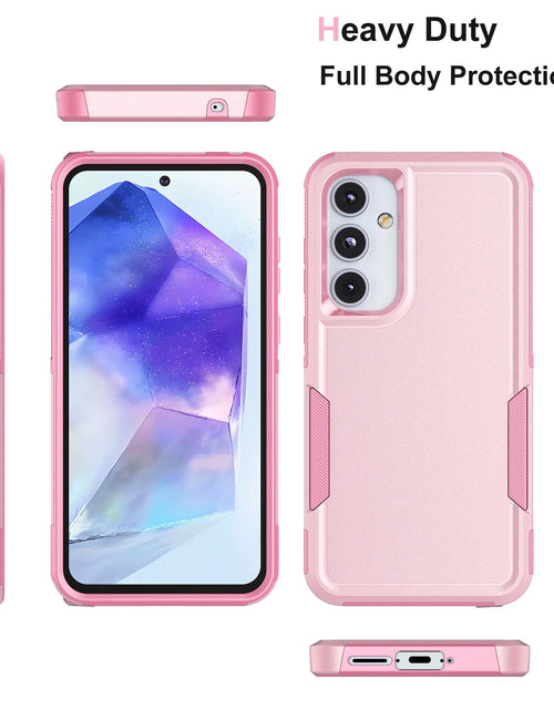 Load image into Gallery viewer, for Samsung Galaxy A55 5G Phone Case,Shockproof Dust/Drop Proof 2-Layer Full Body Protective Heavy Duty Durable Rugged Hybrid Cover for Galaxy A55 5G,Pink
