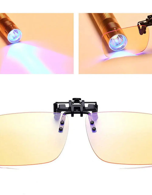 Load image into Gallery viewer, 1PC Blue Light Blocking Clip on Glasses Anti-Fatigue UV anti Blue Rays Flip up Glasses Eye Strain Protection Computer Glasses
