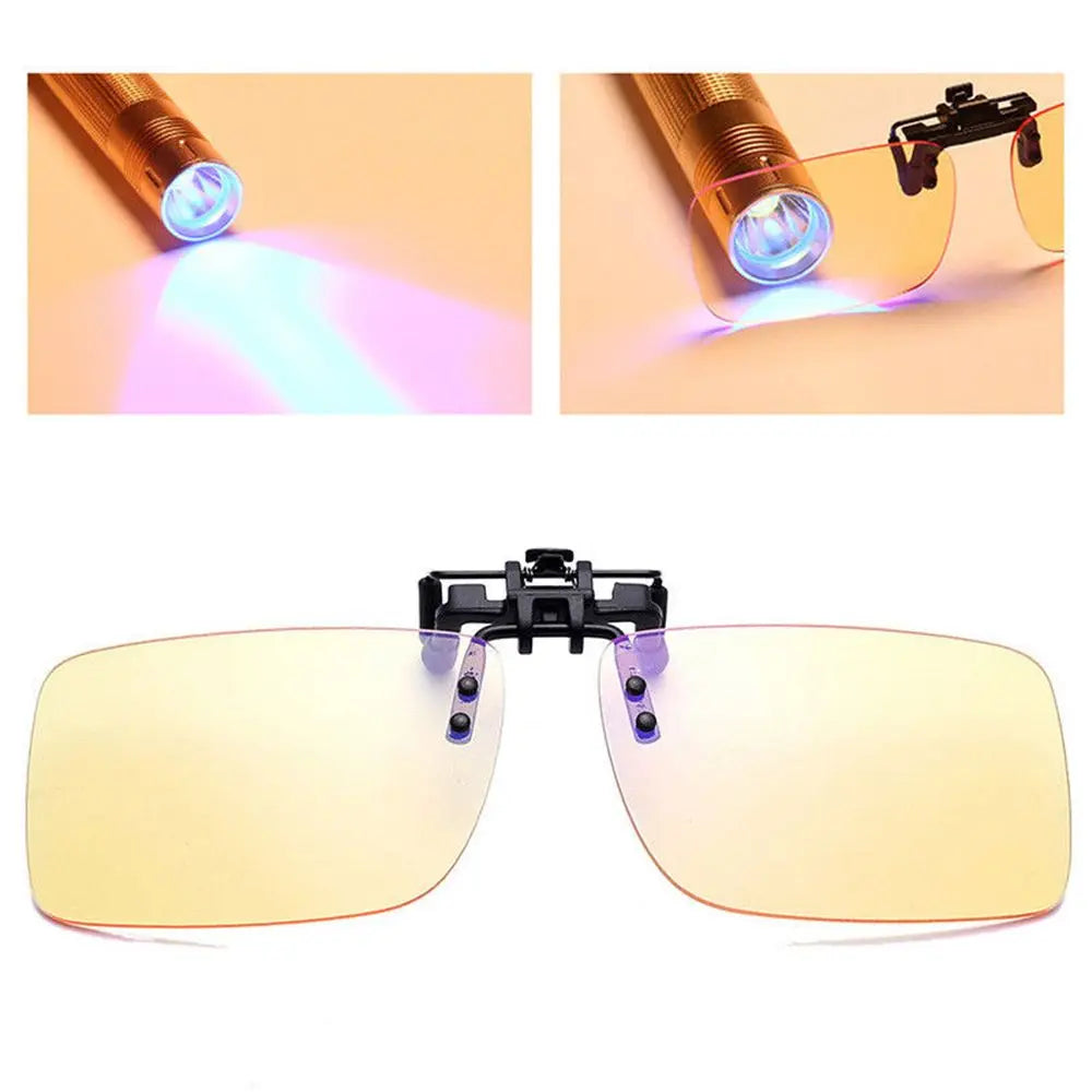 1PC Blue Light Blocking Clip on Glasses Anti-Fatigue UV anti Blue Rays Flip up Glasses Eye Strain Protection Computer Glasses