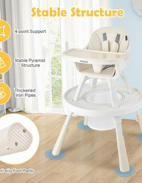 Load image into Gallery viewer, 6-In-1 Baby High Chair Infant Activity Center with Height Adjustment
