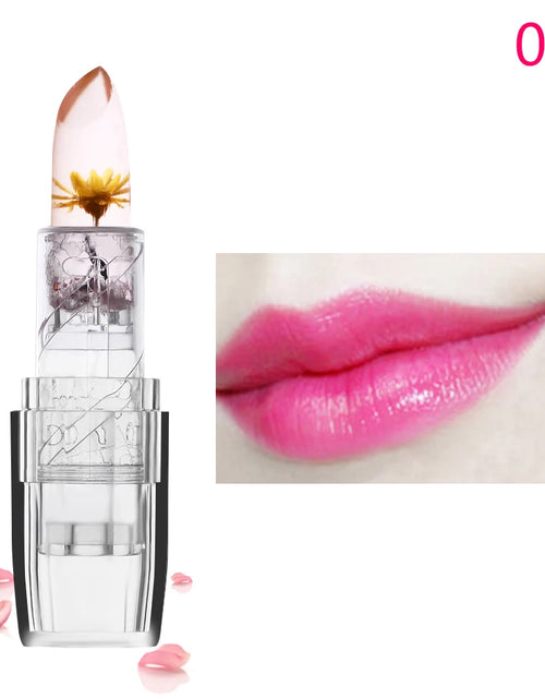 Load image into Gallery viewer, Hot Sale Flower Moisturizing Long Lasting Lipstick Color Jelly Transparent Temperature Change Matte Lipstick Lip Balm Makeup
