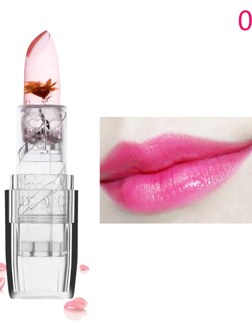 Load image into Gallery viewer, Hot Sale Flower Moisturizing Long Lasting Lipstick Color Jelly Transparent Temperature Change Matte Lipstick Lip Balm Makeup
