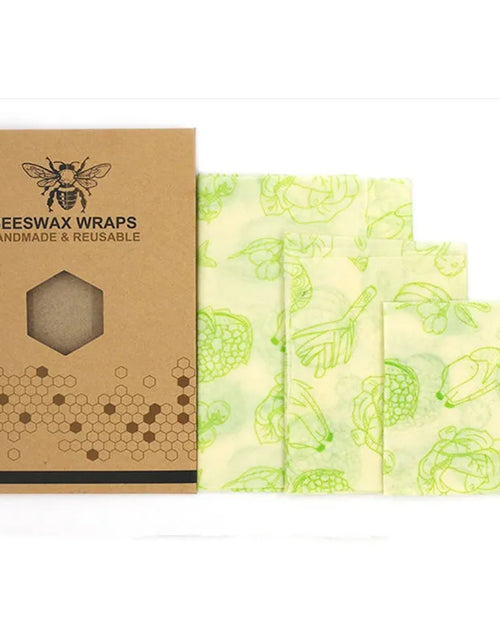 Load image into Gallery viewer, Beeswax Food Wrap - Reusable Bees Wax Paper Wrap Food Fruit Storage Zero Waste Sandwich Bags Food Wrappers Animals Print
