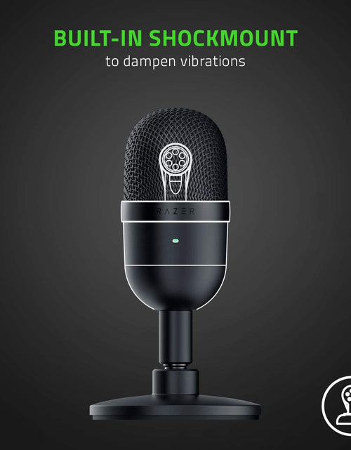 Load image into Gallery viewer, Seiren Mini USB Condenser Microphone: for Streaming and Gaming on PC - Professional Recording Quality - Precise Supercardioid Pickup Pattern - Tilting Stand - Shock Resistant - Classic Black
