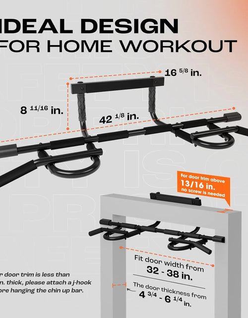 Load image into Gallery viewer, Heavy Duty Pull up Bar for Doorway,Solid Bar Construction,Multi Grips Door Pull up Bar/Doorway Pull up Bar
