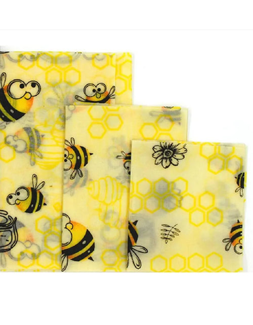 Load image into Gallery viewer, Beeswax Food Wrap - Reusable Bees Wax Paper Wrap Food Fruit Storage Zero Waste Sandwich Bags Food Wrappers Animals Print
