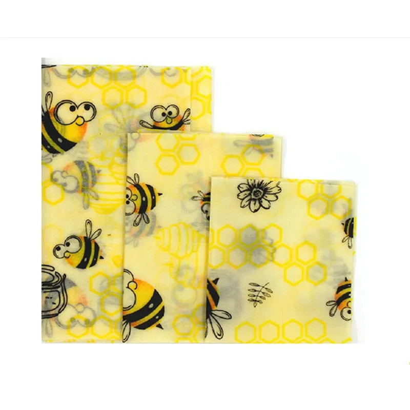 Beeswax Food Wrap - Reusable Bees Wax Paper Wrap Food Fruit Storage Zero Waste Sandwich Bags Food Wrappers Animals Print